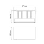 LED SMD стенно осветително тяло 12W 860 лм 0-120° 3000K тъмно сиво CRI80 IP54 - Image 3