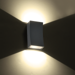 LED стенен осветител 6W 180 лм 89° 3000K тъмносив IP65 - Image 2