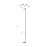 LED HP болардно осветително тяло 8W 420 лм 45° 230V 3000K тъмно сив CRI80 IP65 - Image 3