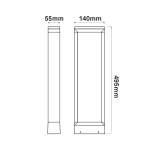 LED COB стълбов осветител 8W 180 лм 90° 3000K тъмносив IP54 - Image 3