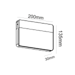 LED SMD стенен осветител 13W 650 лм 120° 230V 3000K IP65 тъмносив - Image 3