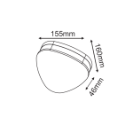 LED SMD стенно осветително тяло 10W 320 лм 68° 230V AC 3000K тъмно сив CRI80 IP65 - Image 3