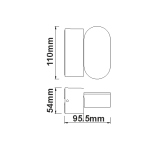LED SMD стенен осветител 7W 320 лм 100° 230V 3000K тъмно сиво IP54 - Image 3