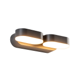 LED SMD стенен осветител 13W 630 лм 100° 230V 3000K тъмно сиво IP54