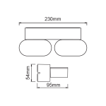 LED SMD стенен осветител 13W 630 лм 100° 230V 3000K тъмно сиво IP54 - Image 3