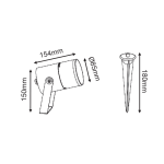 LED COB спот осветително тяло 9W 300 лм 3000K тъмно сив IP65 15-50° - Image 3