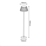 LED SMD стълбово осветително тяло 10 W 400 лм 130° 230 V 3000 K тъмно сиво CRI 80 IP65 - Image 3