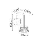 LED SMD стенен осветителник 10W 400 лм 85° 230V 3000K тъмно сиво CRI80 IP54 - Image 3