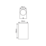 LED стена осветително тяло 9W 430 лм 40° 230V 3000K тъмно сив IP65 - Image 2