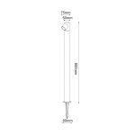 LED COB градинско осветително тяло с кол и шип 5W 240 лм 50° 3000K тъмно сива IP65 - Image 2