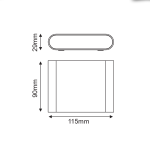 LED SMD стенен осветлител 7W 310 лм 60° 230V 3000K матово бяло IP54 - Image 3