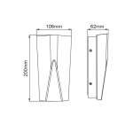 LED стенен осветител 11W 370 лм 140° 230V 3000K тъмносив IP65 - Image 2
