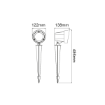 LED COB спот луманитар с шип 19W 1400 лм 40° 230V 3000K тъмно сиво IP65 CRI80 - Image 3