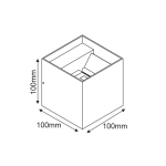LED SMD стенен осветител 10W 740 лм 0-90° 230V 3000K тъмносив IP54 - Image 3