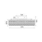 Стенно осветително тяло LIANNA 2xG9 кристал + хром метал 28x10x7 см - Image 2
