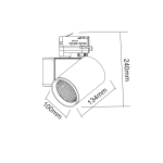 LED релсов спот 40 W 3000 K 4200 лм 38° 3-фазен 230 V AC - Image 2
