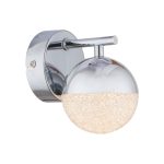 Стенен LED осветител Netto 4W 3000K метал-хром + акрил 11x8x10 см