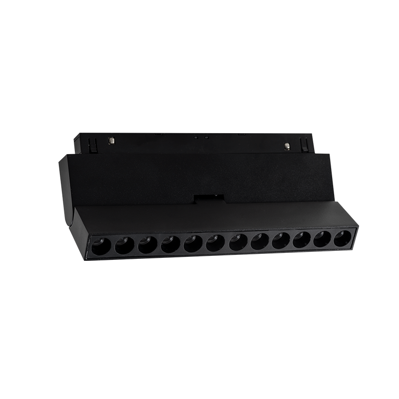 MEYEM1230B Матово черно магнитно подвижно линейно LED осветително тяло OSRAM 48V DC 12W 3000K 1000 лм 24° 220 мм - Image 1