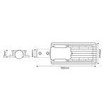 LED улично осветително тяло 150W 15000 лм 4000K 120x50° Клас I 230V AC IP66 - Image 2