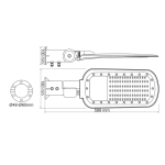 LED улично осветително тяло 60W 8400 лм 4000K 140x90° Клас I 230V IP66 - Image 3