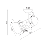 Стенна лампа  1xE27 метален черен мат 34x20xH40 см - Image 2