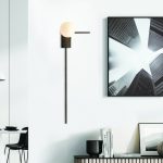 Стенен аплик 1xG9 Cyclops черен метал + бяло стъкло 30x17x85 см - Image 2