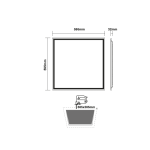 Квадратен LED панел 48W 595x595x32 мм 3000K 4600 лм 230V - Image 2