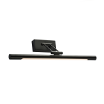 LED стенна лампа 12 W 3000 K 780 лм черно метална IP44 50x6x19 см RIO