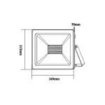 Черен LED SMD прожектор IP66 100W 3000K 8100 лм 230V Ra80 - Image 2