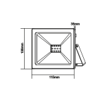 Бял LED SMD прожектор IP66 10W 4000K 967 лм 12-24V DC - Image 2