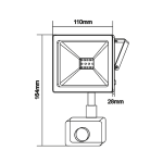 Бял LED SMD прожектор с сензор за движение IP66 20W 4000K 1700 лм 230V - Image 2