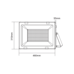 Черен LED SMD проектор IP66 300W 3000K 24100 лм 230V Ra80 - Image 2