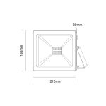 Черен LED SMD прожектор IP66 70W 4000K 6250 лм 230V Ra80 - Image 2