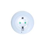 Детска LED нощна лампа 0,5 W с Шуко контакт, сензор, бяла/синя/червена светлина, бяла пластмаса 230 V IP20