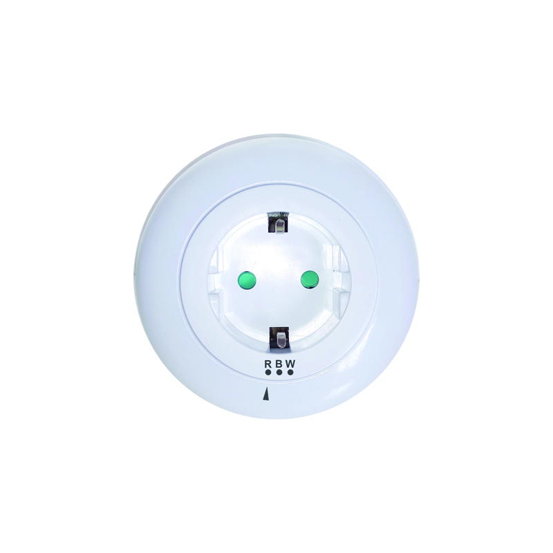 SF09LED Детска LED нощна лампа 0,5 W с Шуко контакт, сензор, бяла/синя/червена светлина, бяла пластмаса 230 V IP20 - Image 1