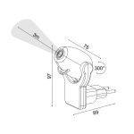 Детски LED проектор нощна лампа 0,7W с 6 магически изображения, сензор, синьо пластмасово 230V IP20 - Image 2