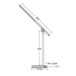 Настолна LED лампа 7W черна DEGAS 300 лм CCT димер touch USB - Image 3