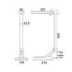 Настолна LED лампа Fritz 10W 800 лм черна CCT+димер+тач+USB - Image 2