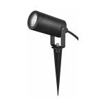 Черен градински спот осветлител GU10 макс. 3W LED IP65 с пион