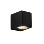 Стенен осветител GU10 пластмасов черен IP65 230V AC макс. 3W LED