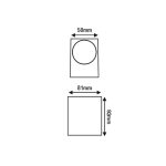 GU10 стенен осветител пластмасов тъмносив IP65 230V AC макс. 3W LED - Image 2