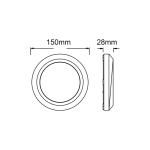 LED кръгло стенно осветително тяло сивее IP65 230V AC 4W 3000K 310 лм Ra80 - Image 2