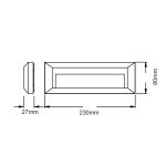 Апллика за стена бяла PC 230V IP65 2W 3000K 35x3014 LED 120 лм - Image 2