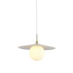 Висяща лампа 1xG9 златист метал бял PVC абажур Ø100 mm GLOBIE