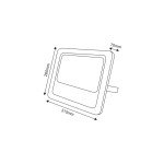 Слънчев SMD LED прожектор 100W 6000K IP66 120° Ra70 - Image 3
