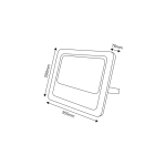 Слънчев SMD LED прожектор 200W 6000K IP66 120° Ra70 - Image 3