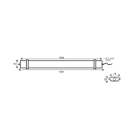LED линейно осветително тяло 60W 1262 мм 6500K 5800 лм IP66 230V - Image 2