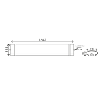 LED осветително тяло 120W 1242 мм 4000K 10800 лм IP66 - Image 2