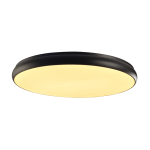 Таванен LED осветител Kallista 70W 5600 лм 3000K черен метален Ø80x8 см