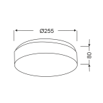 Таванно осветително тяло с бяло матово стъкло 2x40W диаметър 25 см Parfait - Image 2